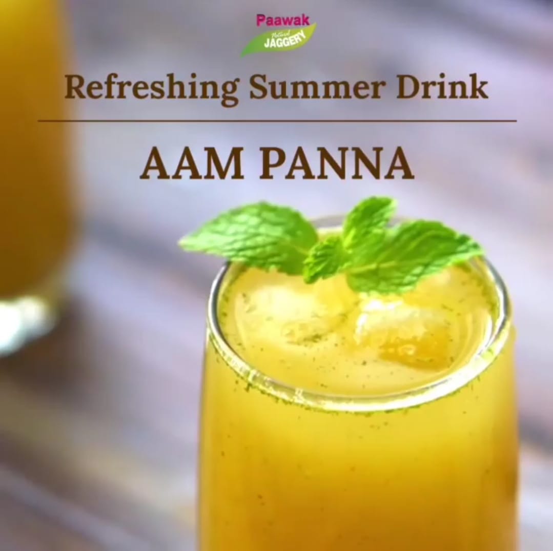 Aam Paana with Paawak Jaggery cubes