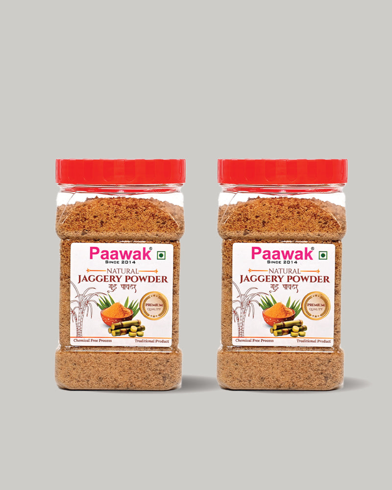 Paawak Jaggery Powder Combo Pack (2 jars, 500g each)