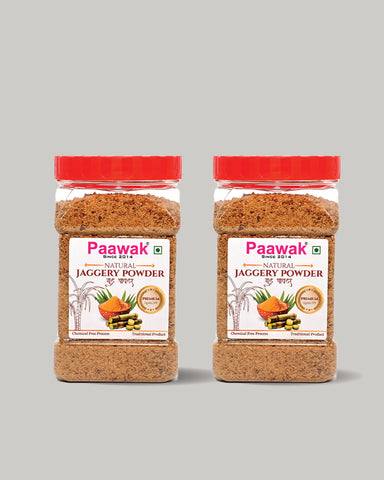 Paawak Jaggery Powder Combo Pack (2 jars, 500g each)